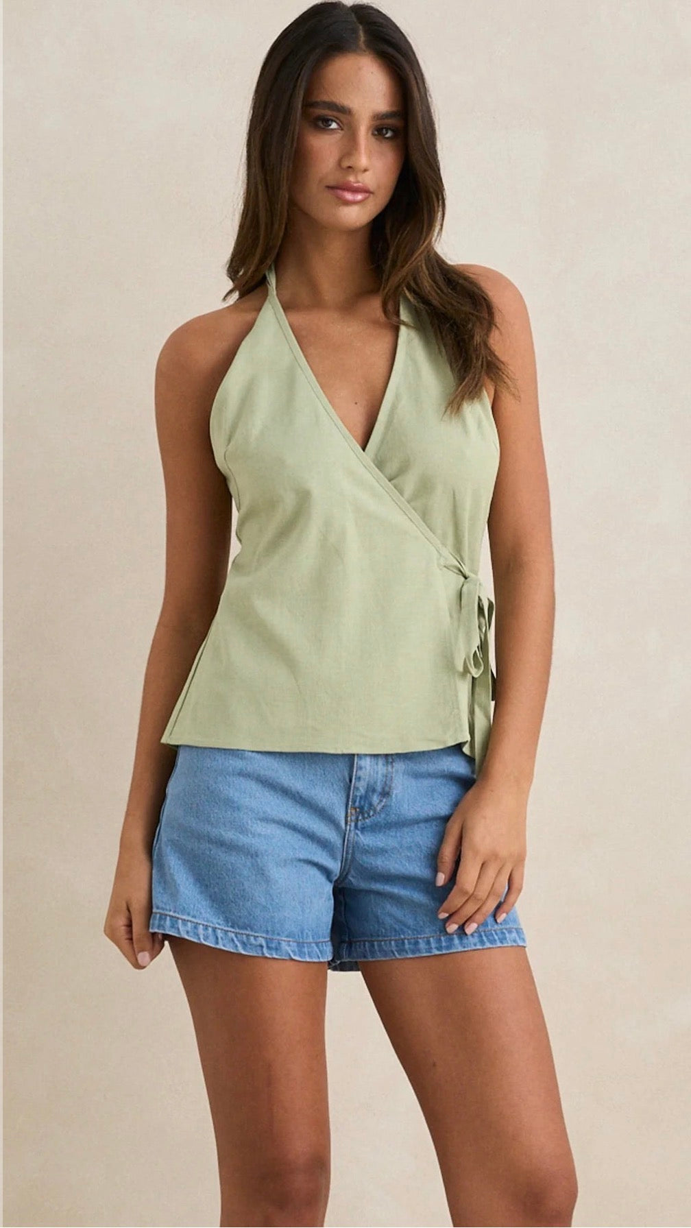 Emi Wrap Top Palm | Rhythm