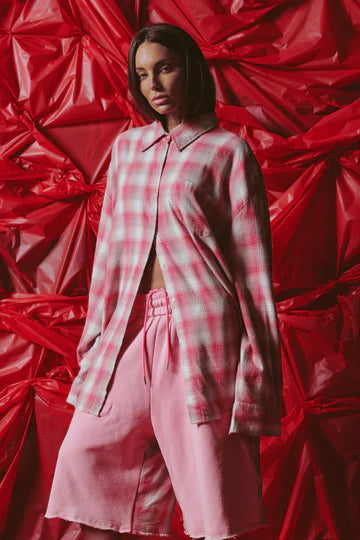Be A Kind Human Oversized Shirt - Pink | Sabbi