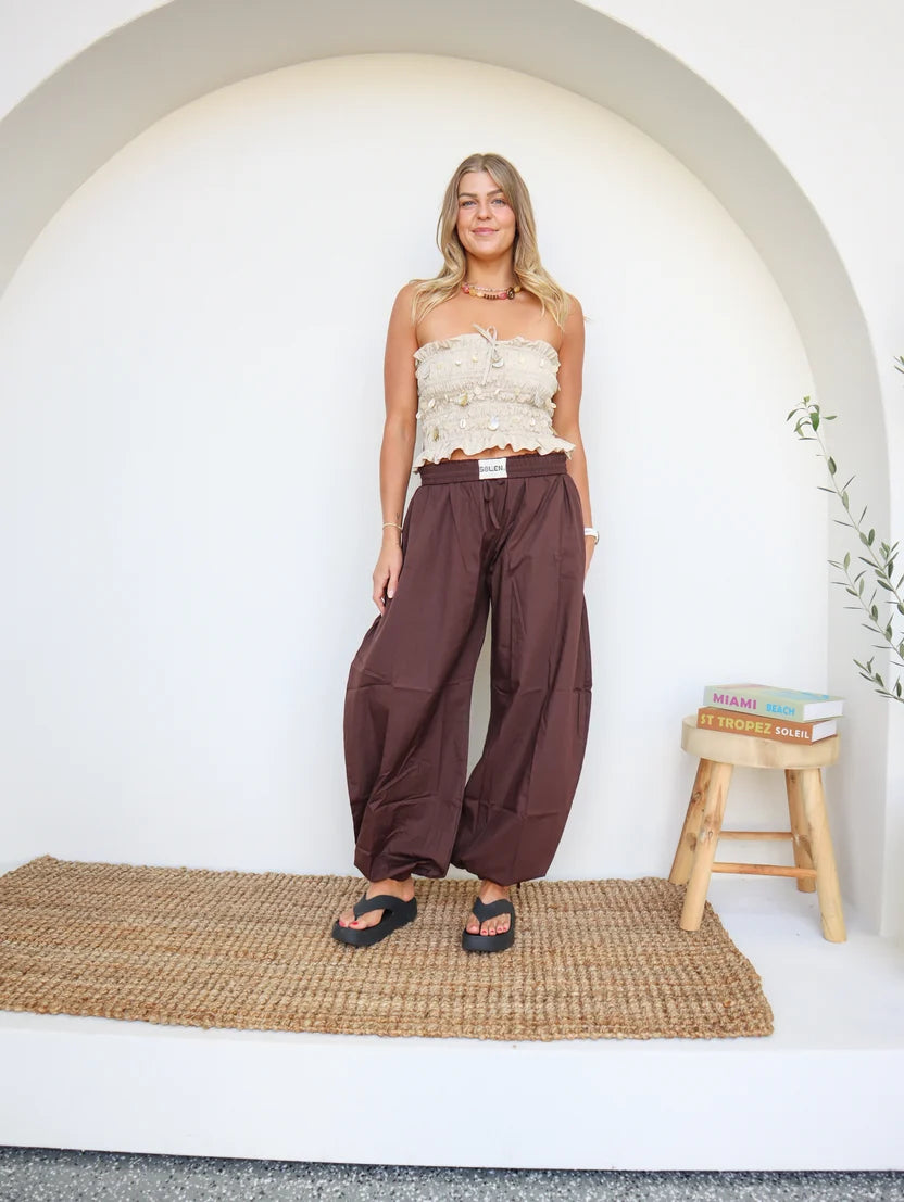 Jinni Balloon Pants - Chocolate | Sollen Co