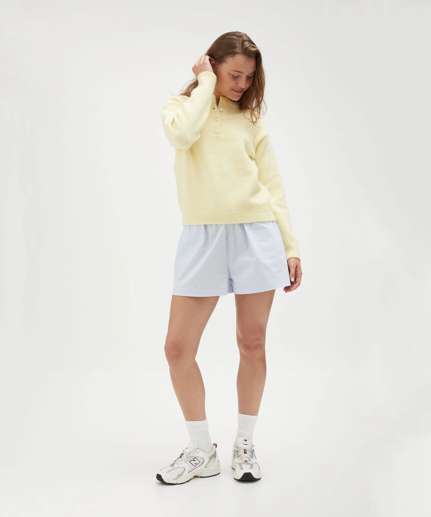 Buttoned Knit - Lemon | Holiday Shop
