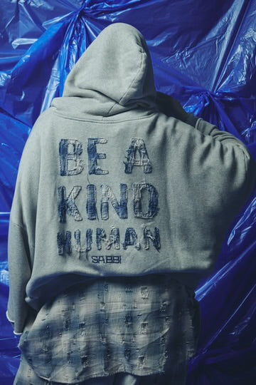The Be A Kind Human Hoodie - Blue | Sabbi