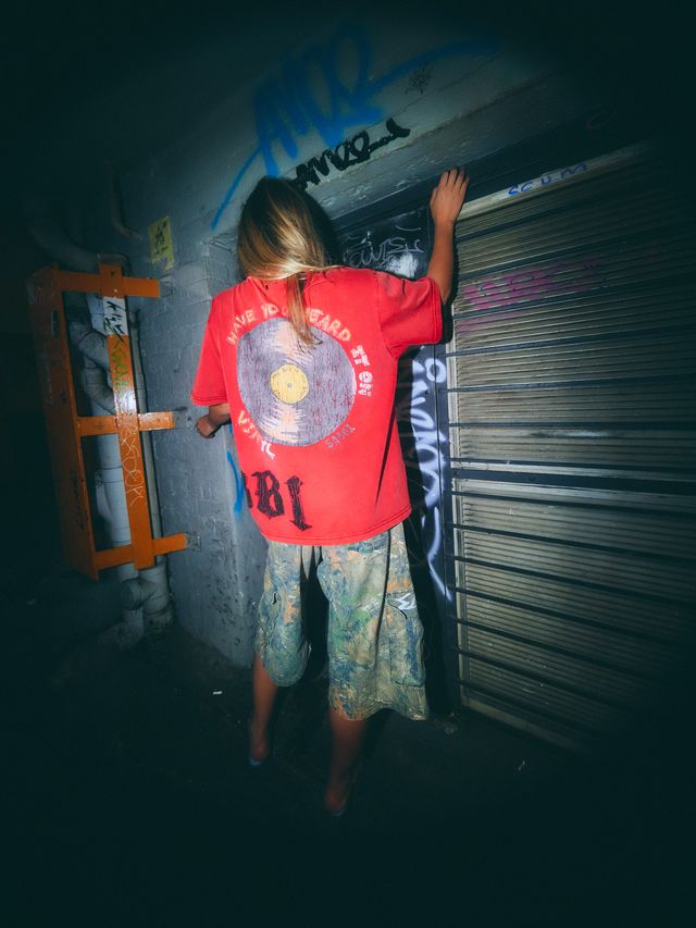 The Vinyl Shop Tee - Red | Sabbi