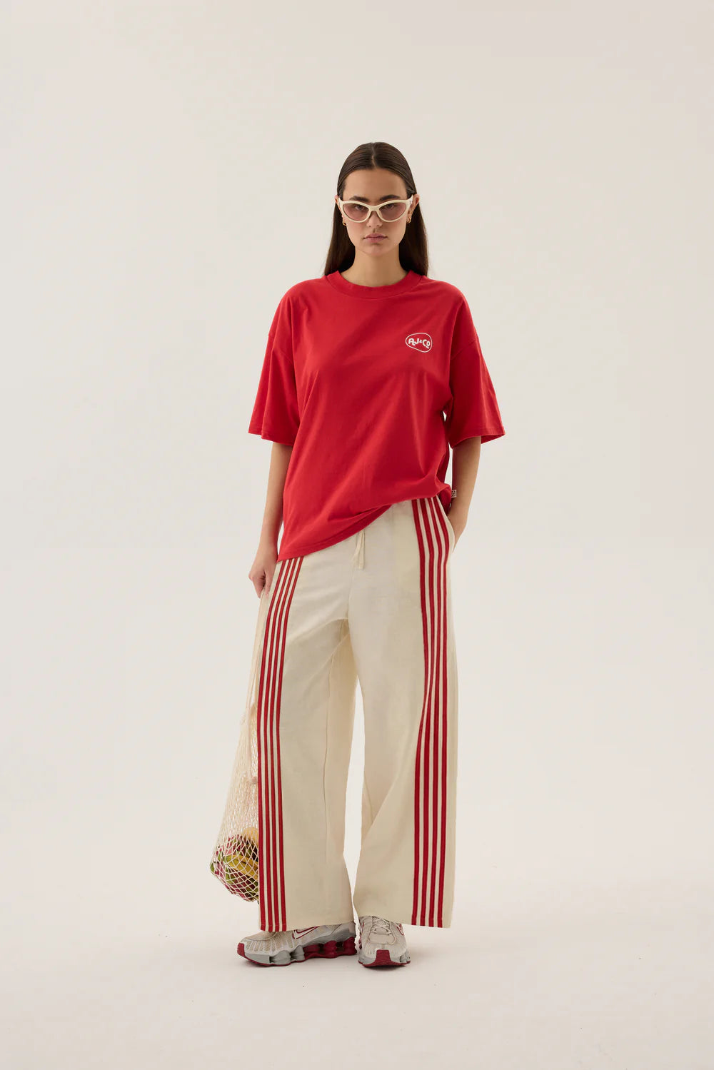 Chillin Oversized Tee Poppy Red | Araminta James