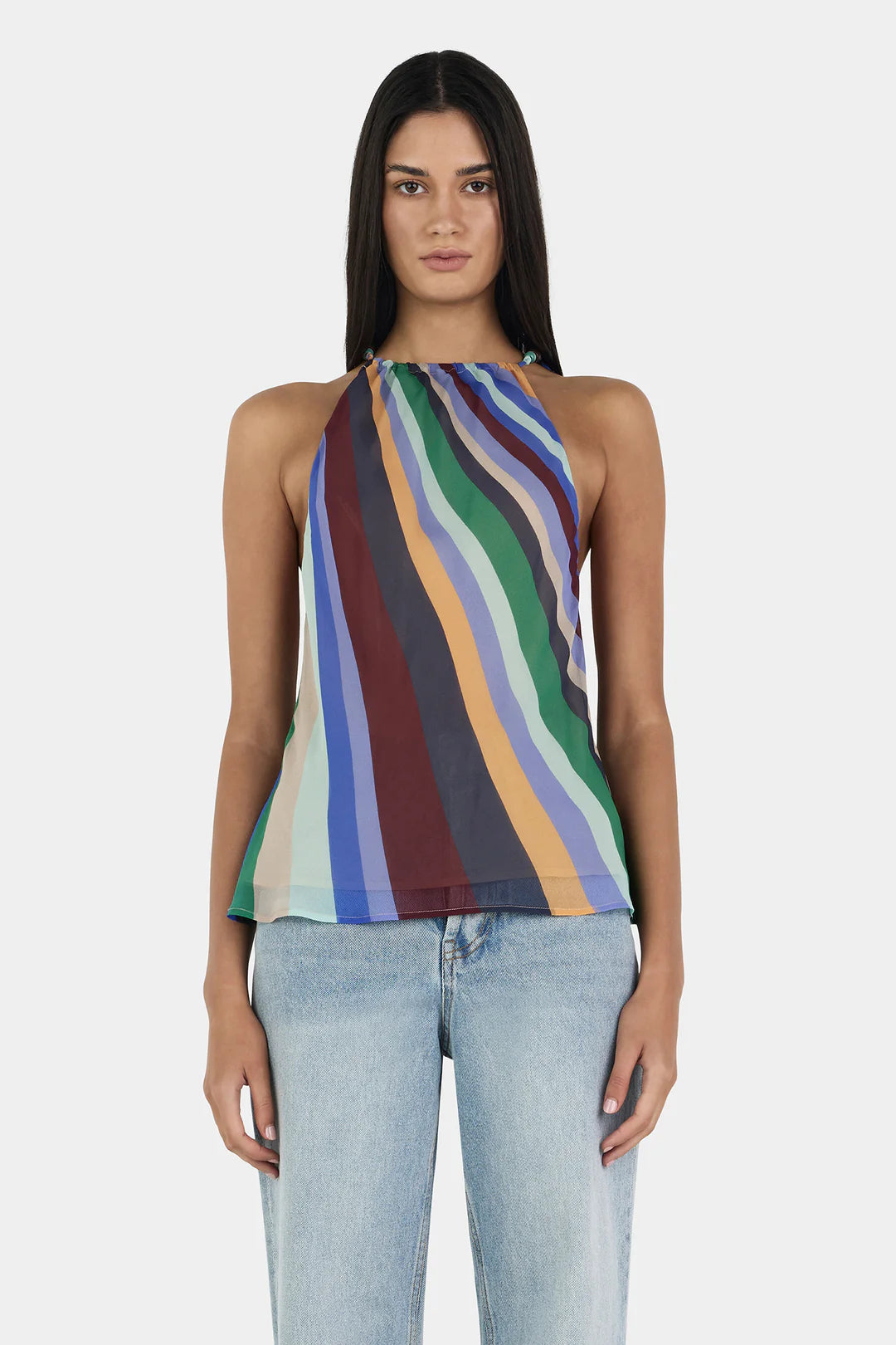 Juniper Silk Top Wave Length | Hansen & Gretel