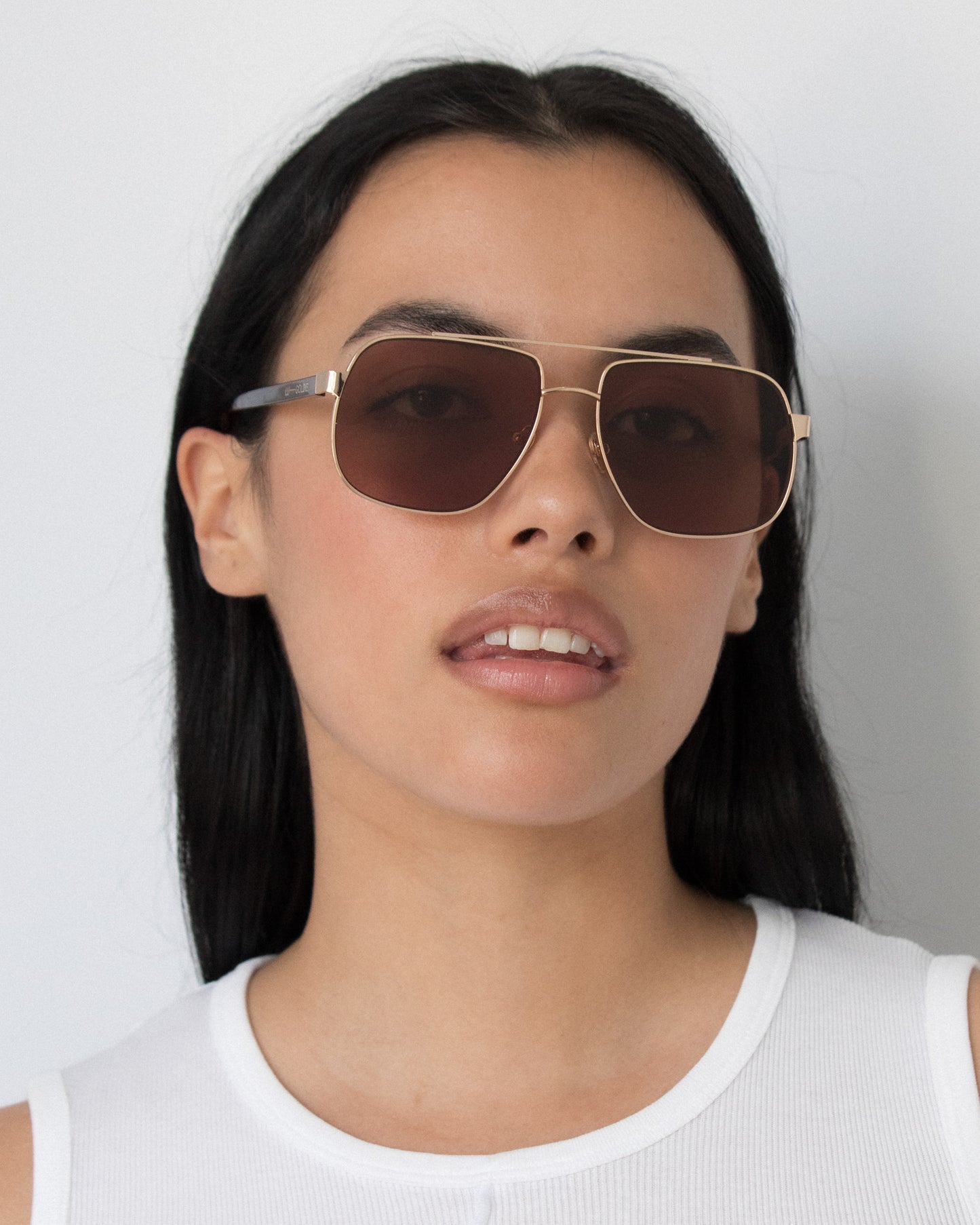 Amelia Sunglasses Black Coffee | Lu Goldie