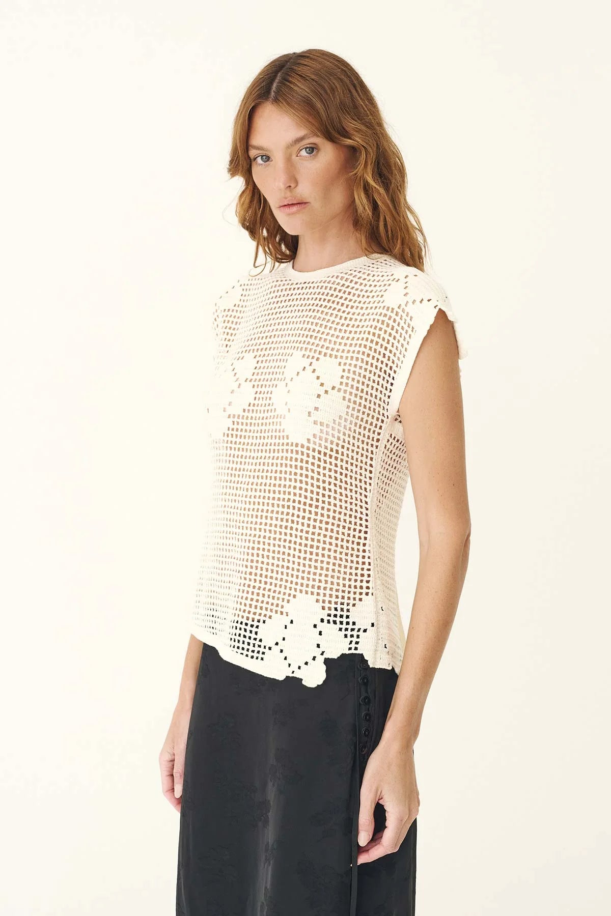 Pollyanna Floral Crochet Top | ROWIE
