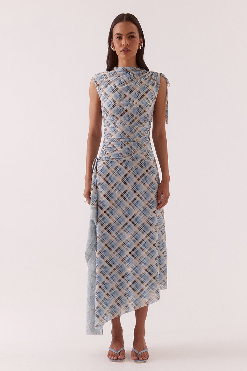 Novalyn Plaid Dress - Check | Sovere