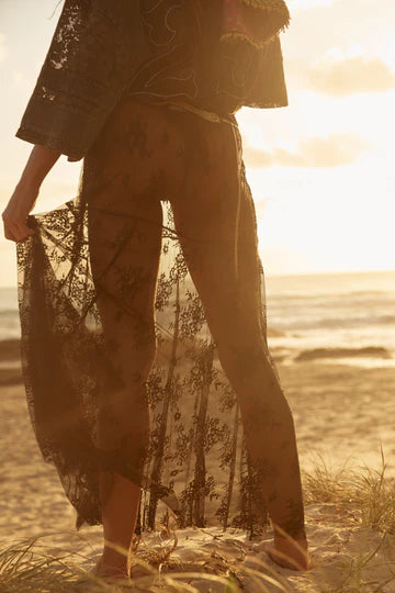 The Lace Maxi Skirt - Black | Sabbi