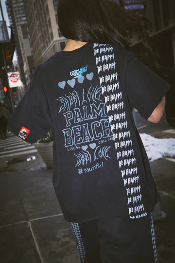 The Be Happy Tee - Black | Sabbi