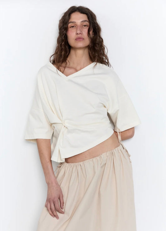 Button Wrap T Shirt White | Pinky & Kamal