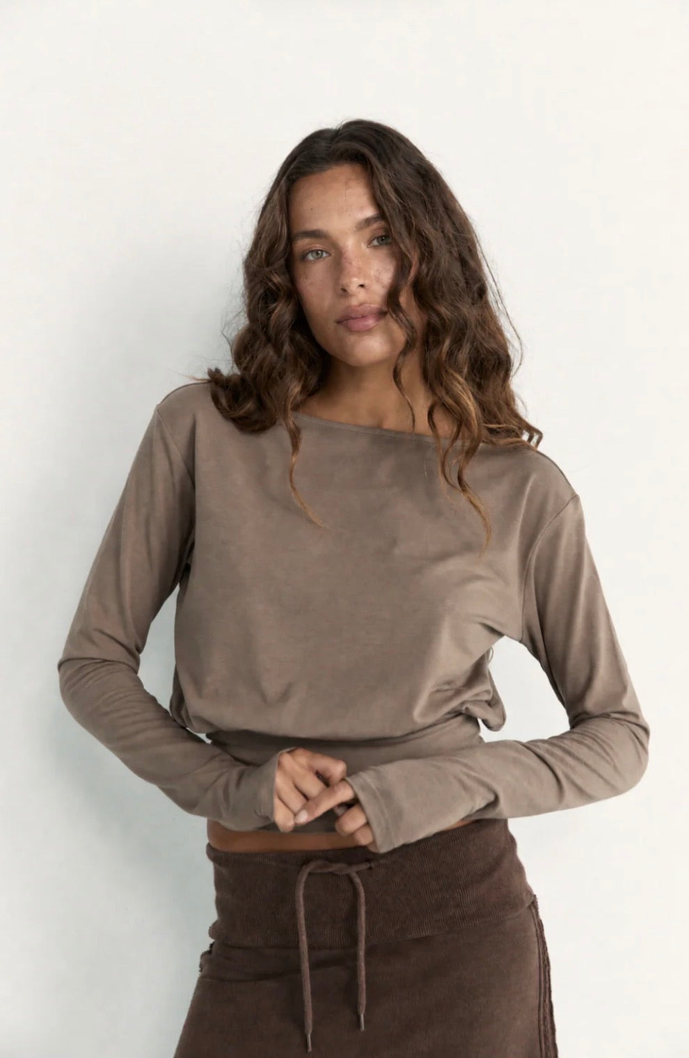 Contour Long Sleeve - Stone | Pinky & Kamal