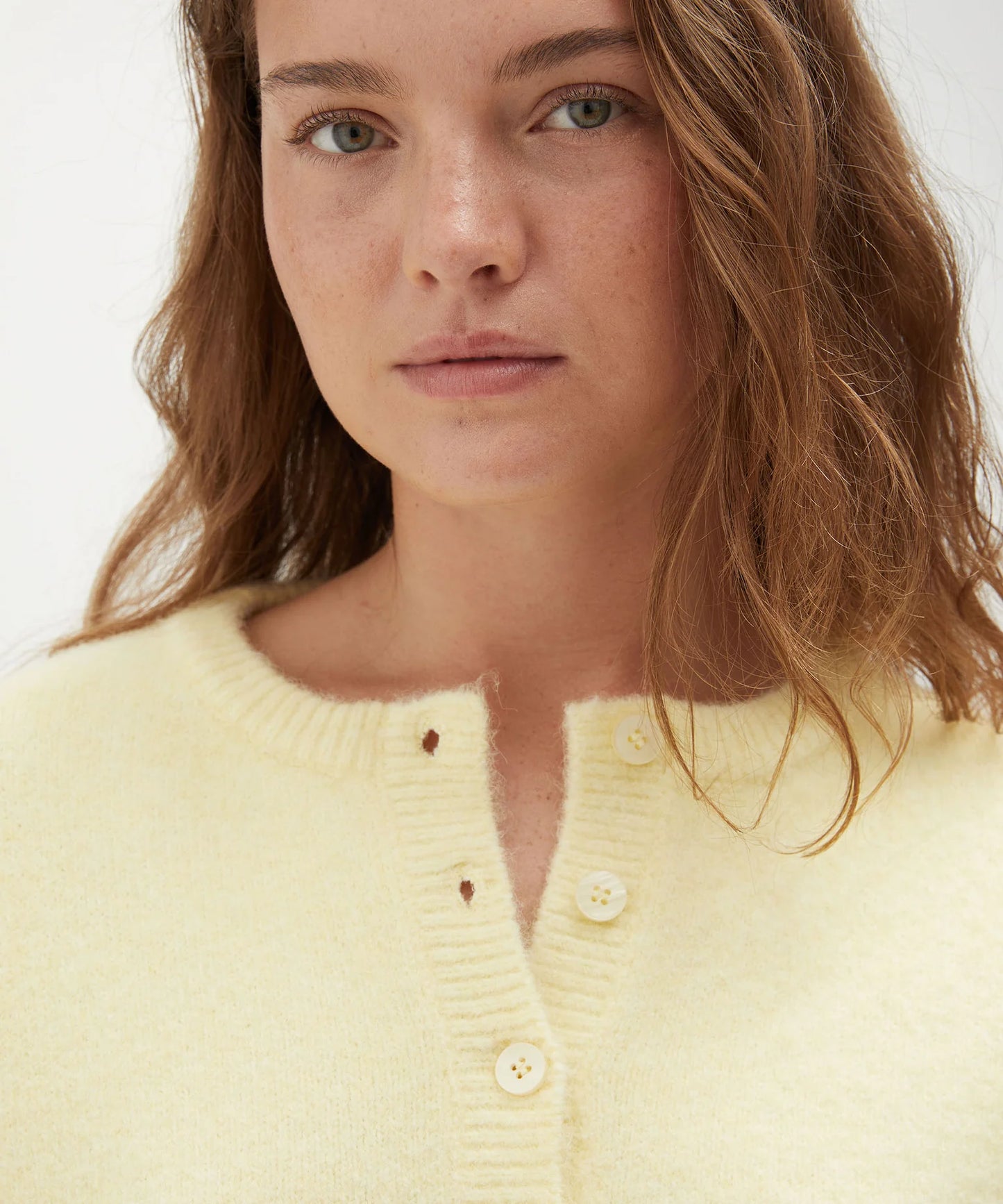 Buttoned Knit - Lemon | Holiday Shop