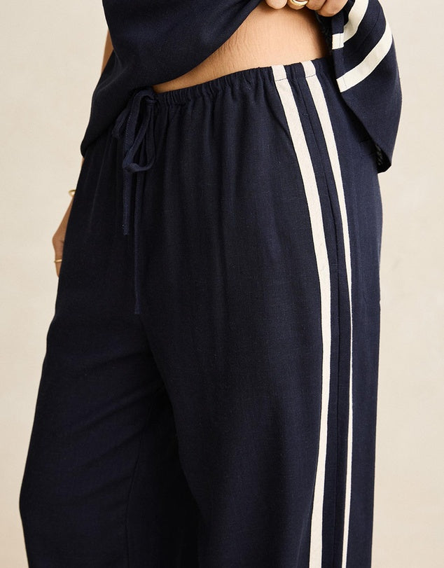Contrast Linen Track Pant | Rhythm