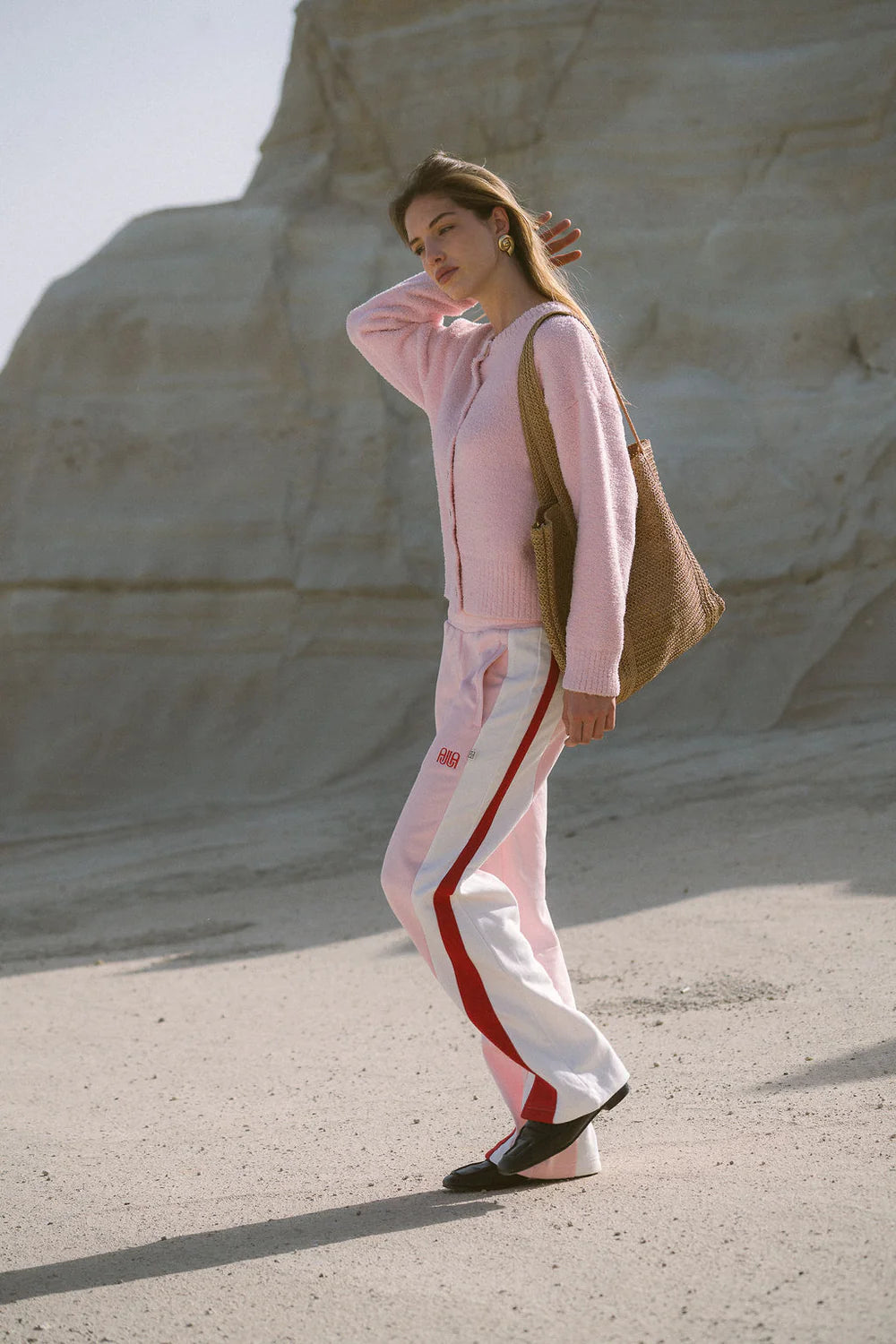 Mallorca Track Pant - Ballet Pink | Araminta James