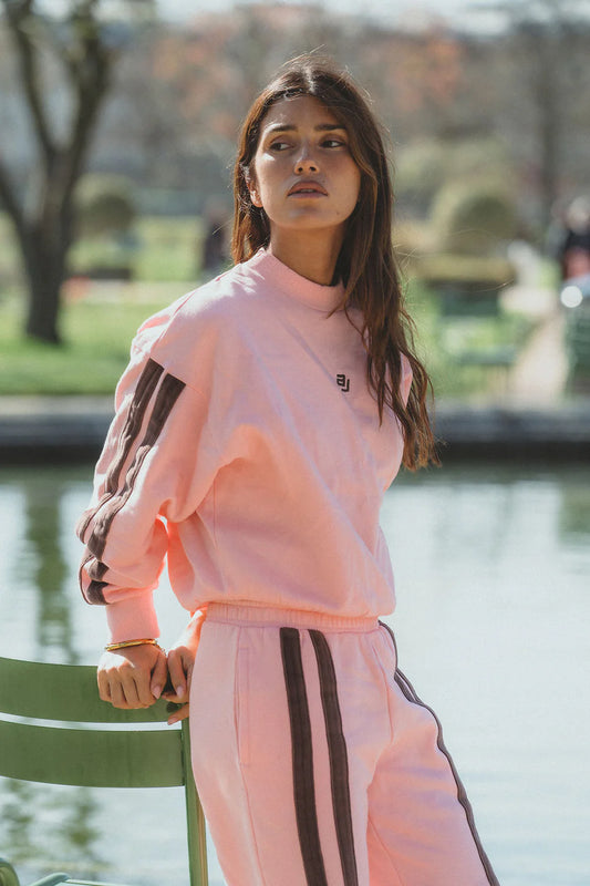 AJ Logo Sweatshirt Rose Quartz | Araminta James