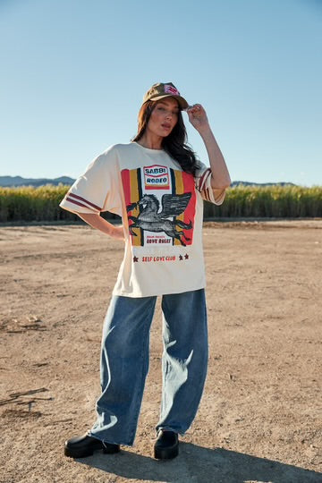 Sabbi Rodeo Self Love Club Tee - Beige | Sabbi
