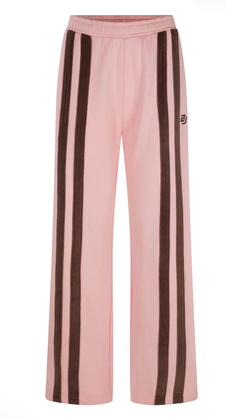 AJ Logo Stripe Trackpant Rose Quartz | Araminta James