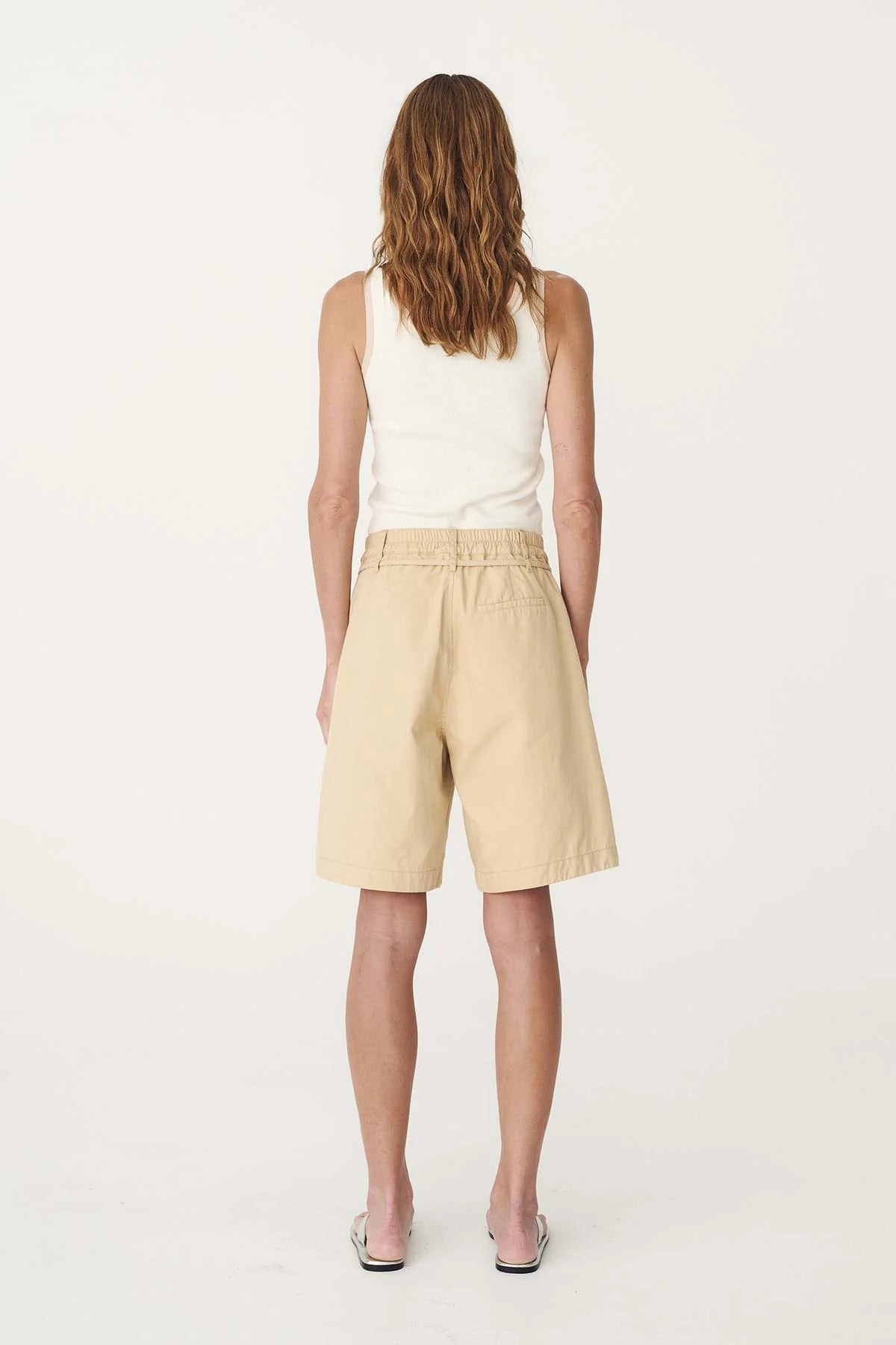 Maryanne Longline Shorts - Khaki | Rowie