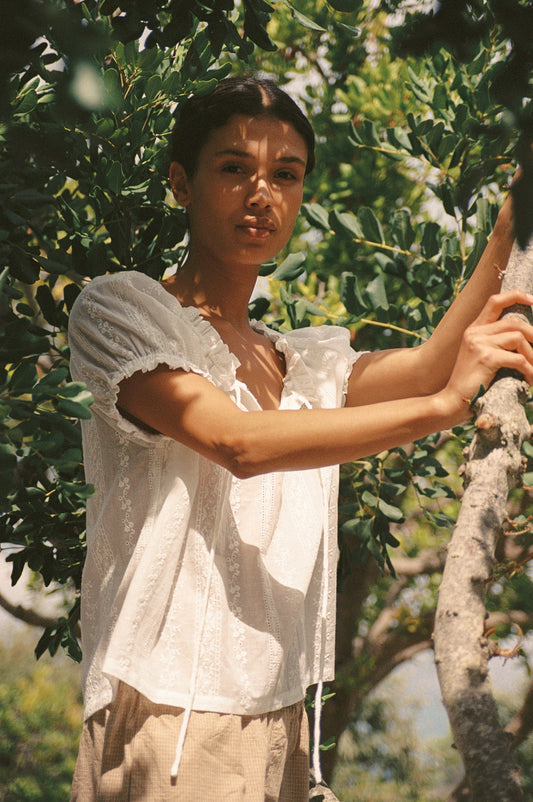 Jasmine Blouse - Blanc | Juni