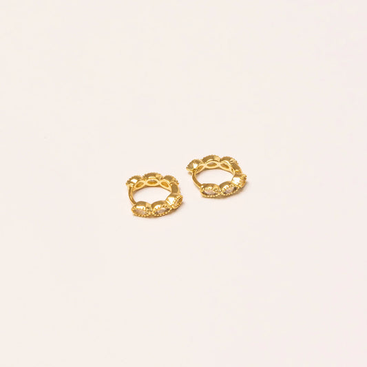 Teardrop Crystal Hoops in Gold | We Are Emte
