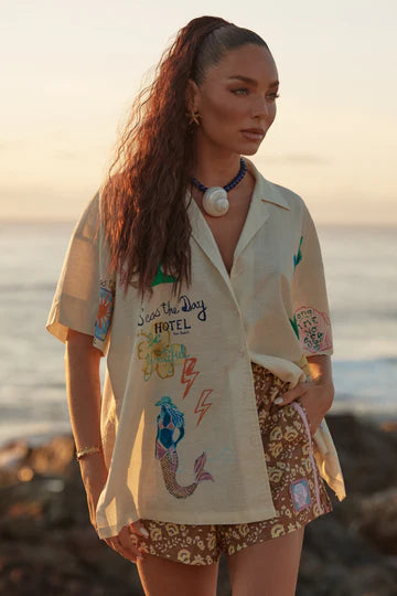 The Patron Shirt - Seas The Day - Cream | Sabbi