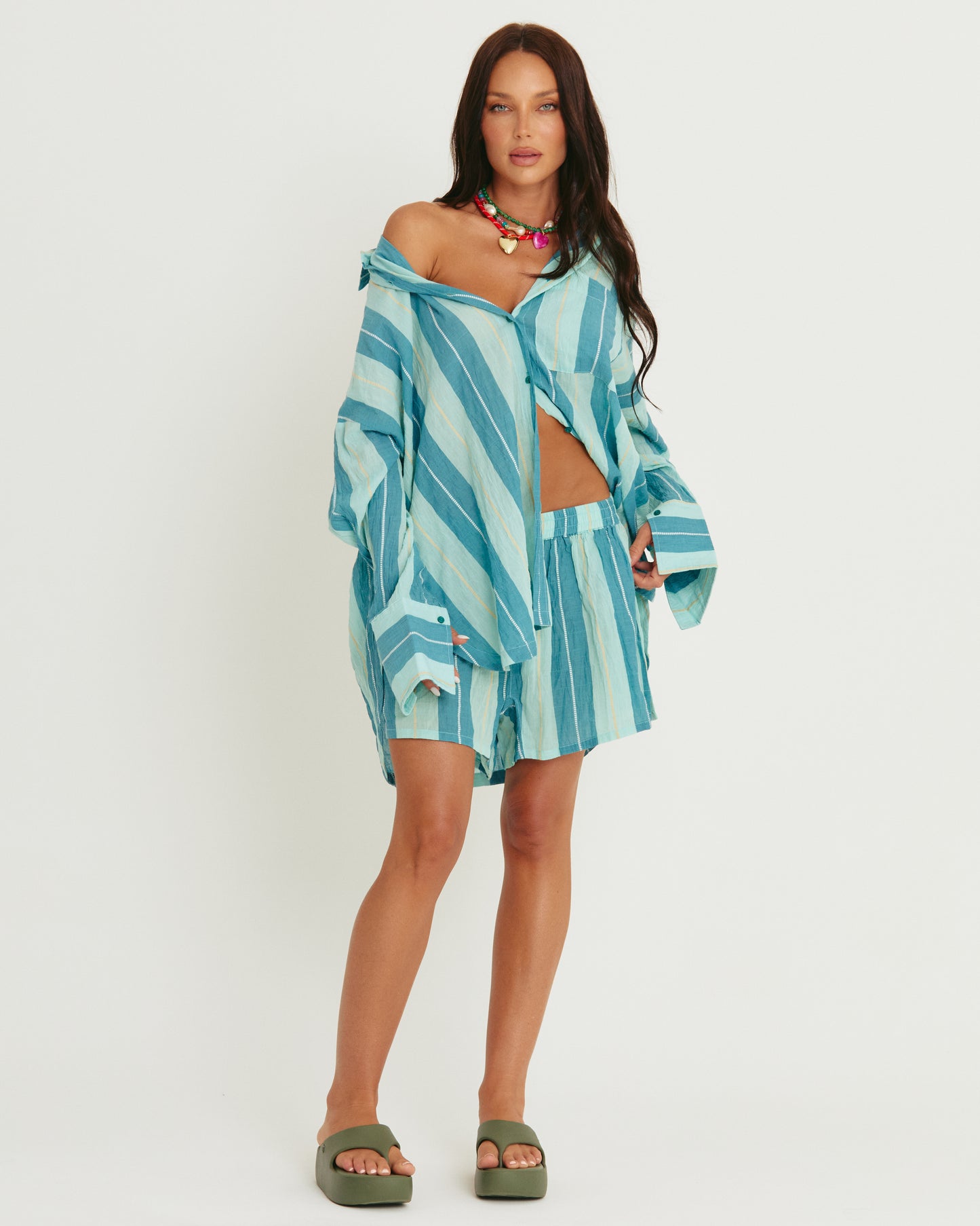 The Boxer Short - Pop Stripe Blue | Sabbi