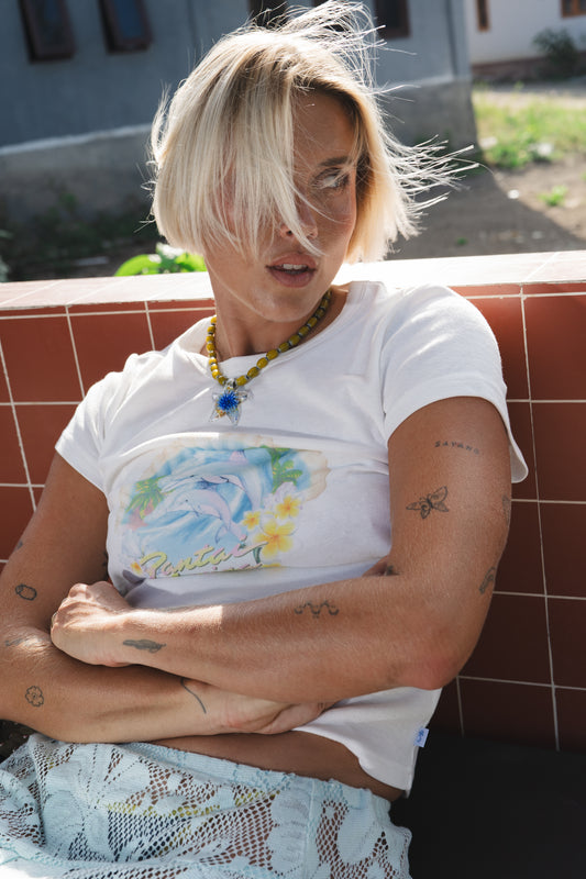 Lovina Baby Tee - Salt | Sea Street