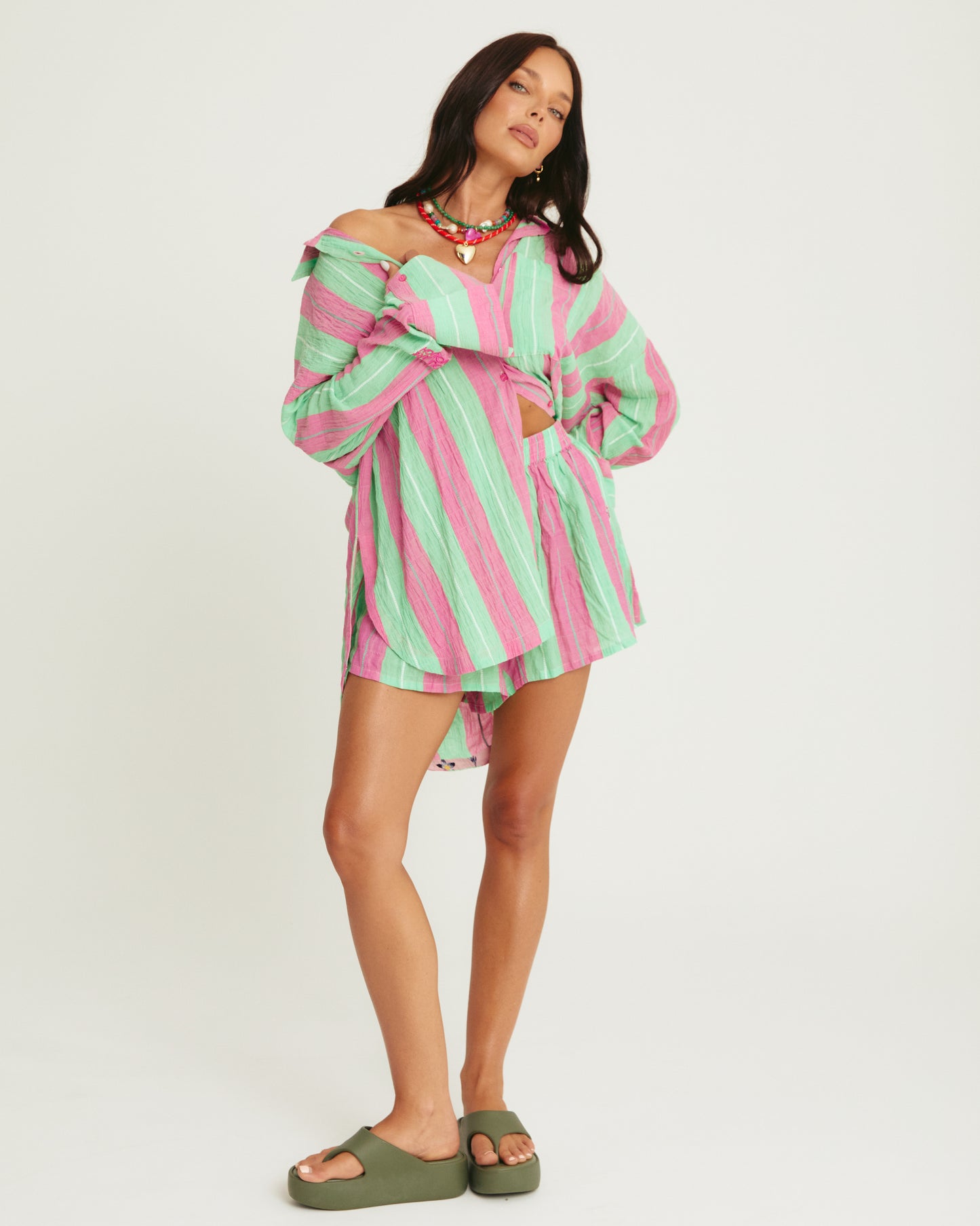 The Don Julio Shirt - Pop Stripe Green | Sabbi