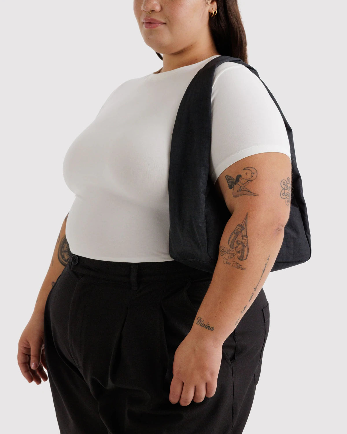 Small Nylon Meringue Bag - Black | Baggu