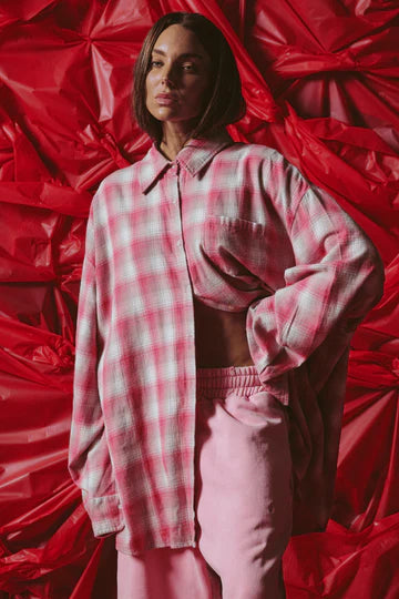Be A Kind Human Oversized Shirt - Pink | Sabbi