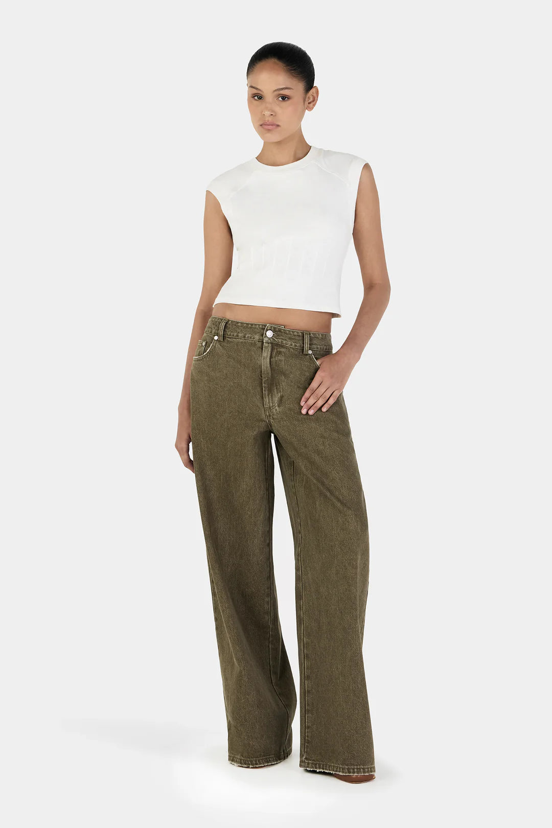 Paige Denim Jeans - Khaki | Hansen & Gretel
