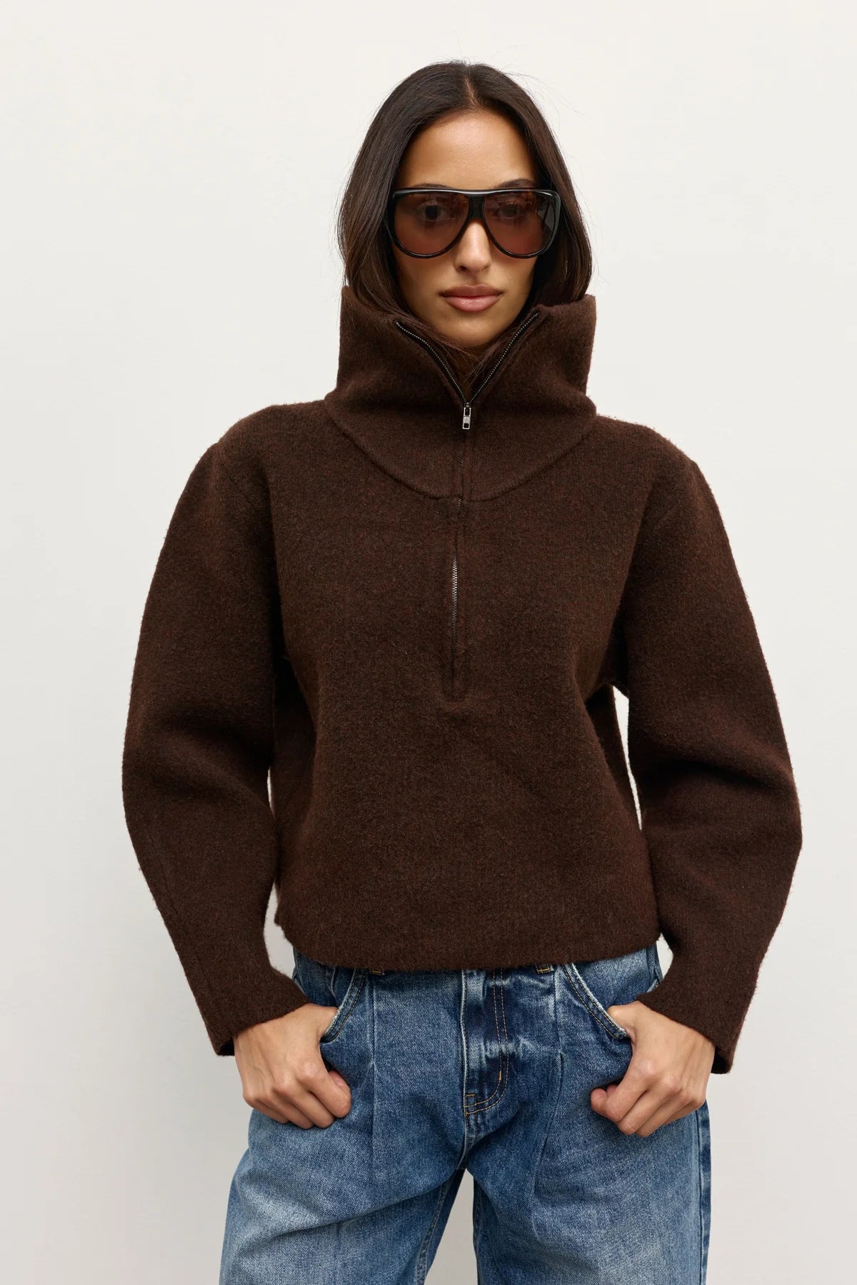 Riva Knit Jumper - Chocloate | Bayse
