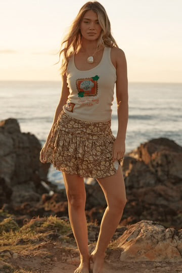 The Seas The Day Ra Ra Skirt - Mocha | Sabbi