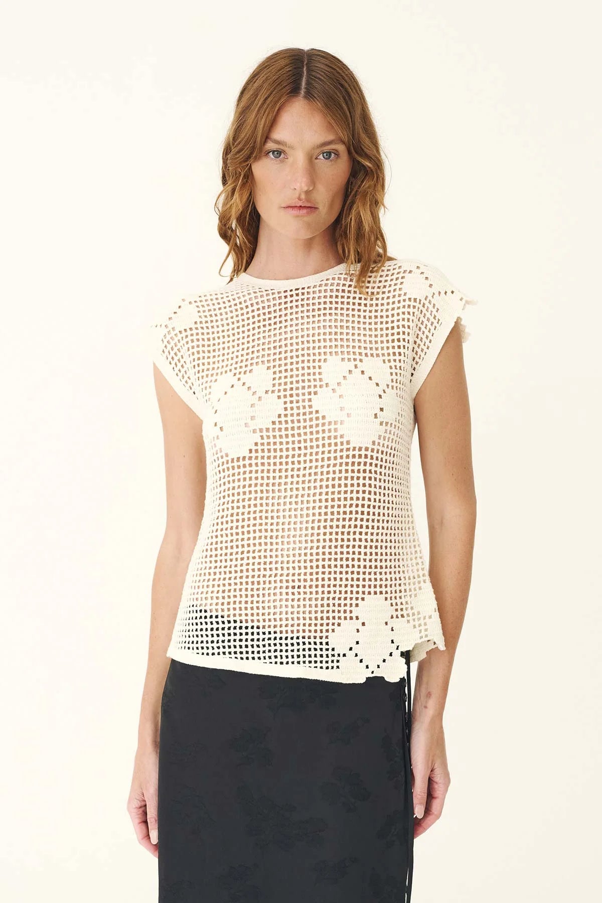 Pollyanna Floral Crochet Top | ROWIE
