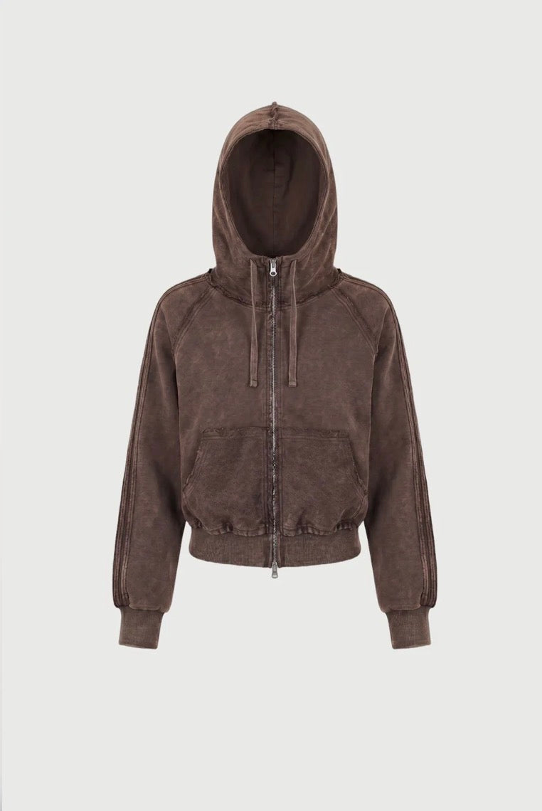 Zip Up Hoodie - Soil Acid Wash | Pinky & Kamal