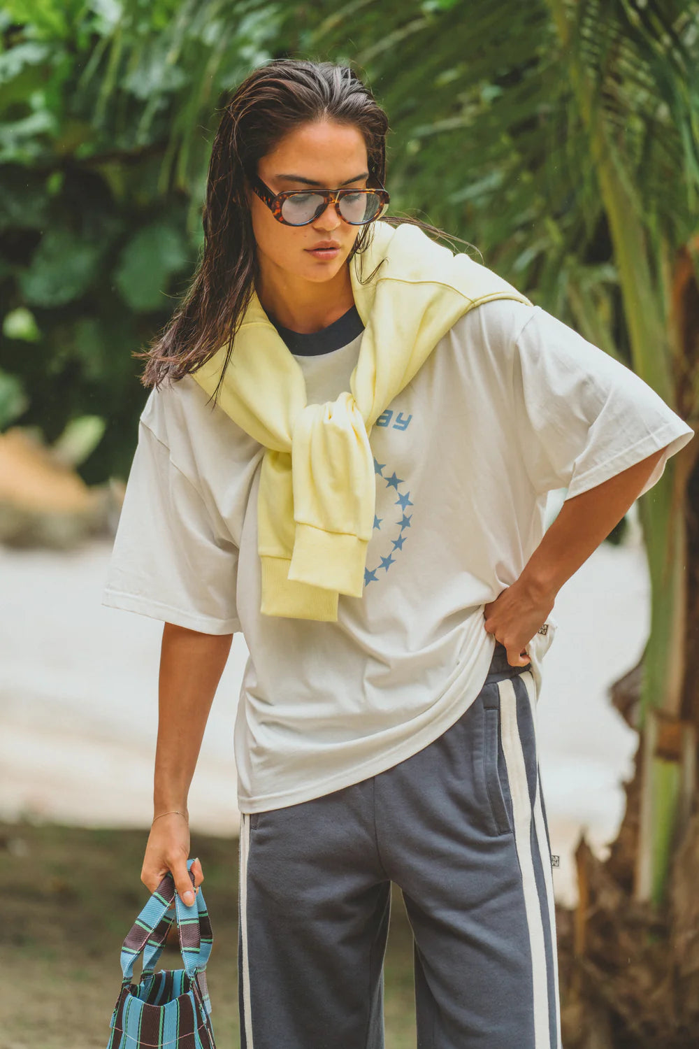 Speedway Oversized Tee Snow | Araminta James