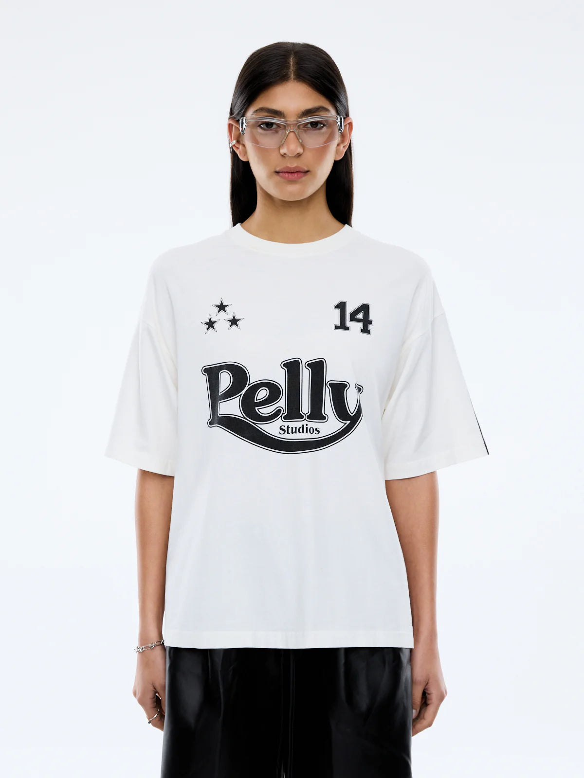 Racing Pelly Swoop Tee - Vintage White | Ena Pelly