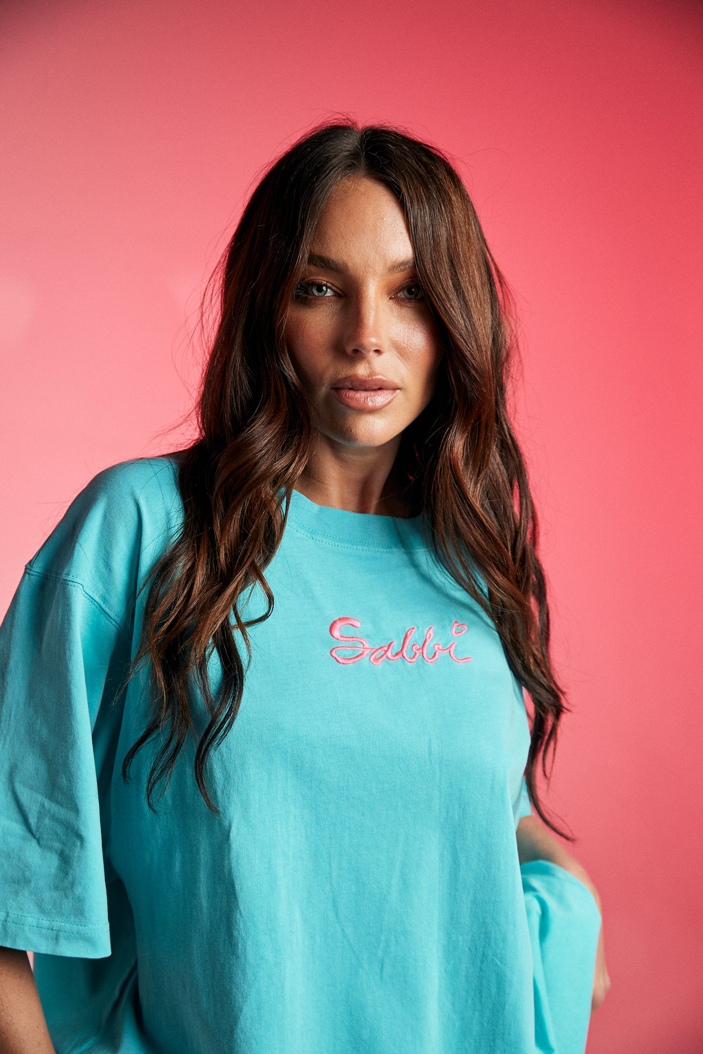 The Very Oversized Standout Tee - Fluro Blue | Sabbi