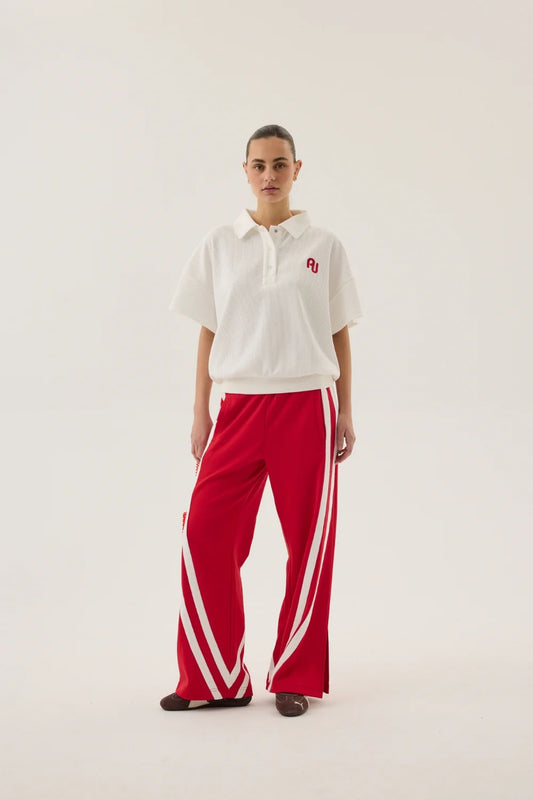 AJ Waffle Short Sleeve Sweatshirt Snow | Araminta James