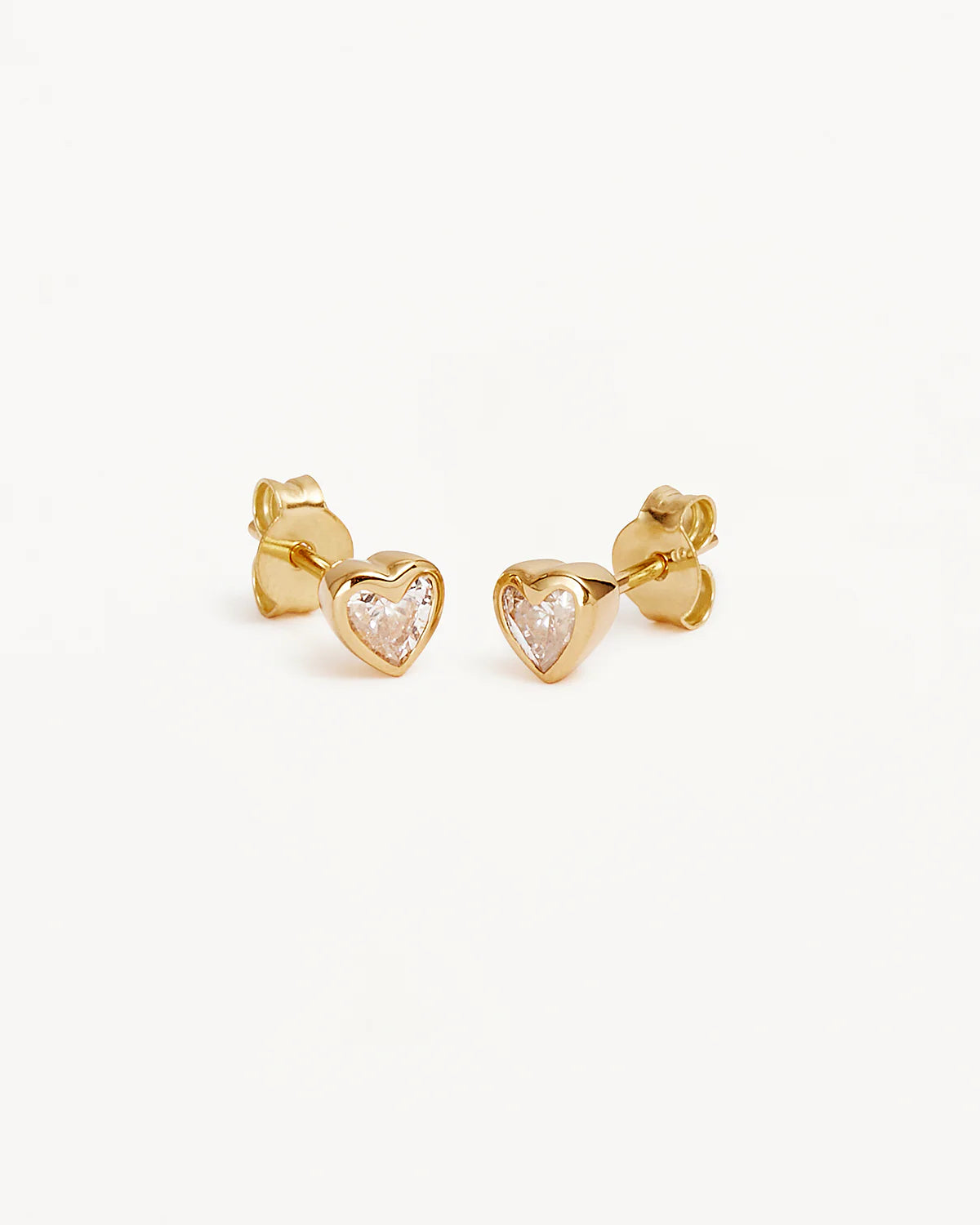 18k Gold Vermeil Radiant Heart Stud Earrings | By Charlotte