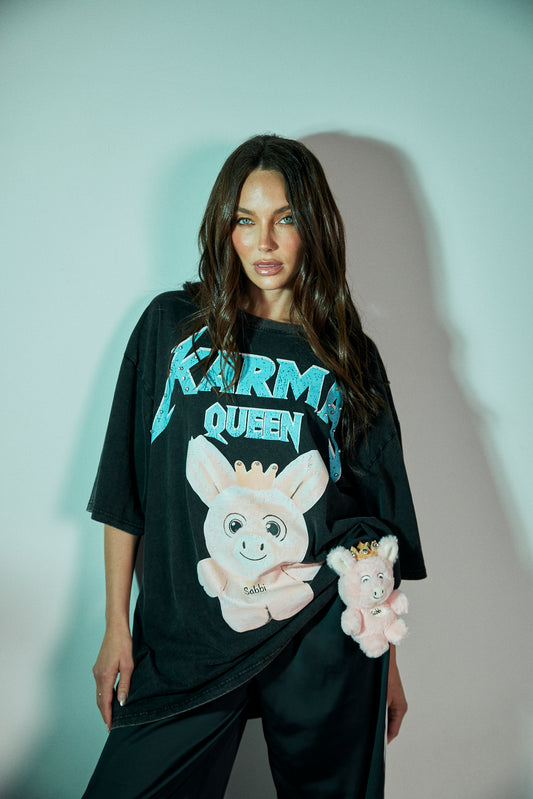 THE KARMA QUEEN BLING TEE - BLACK l Sabbi