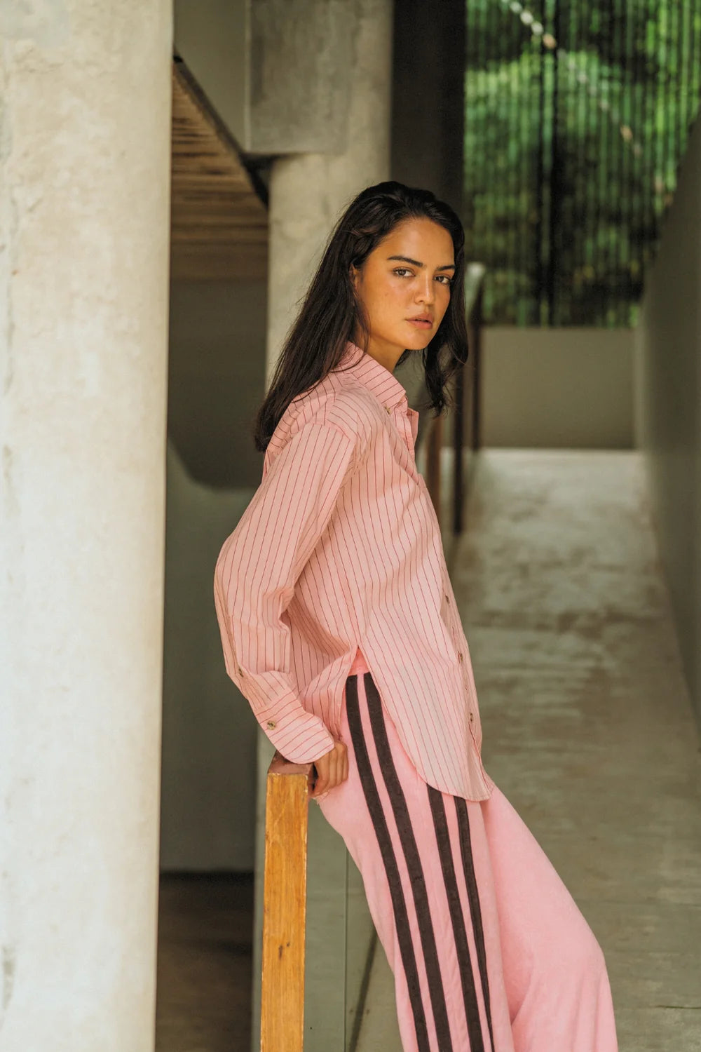 AJJA Pocket Shirt Blush Pink | Araminta James