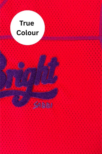 The Shine Bright Mesh Tee - Red | Sabbi