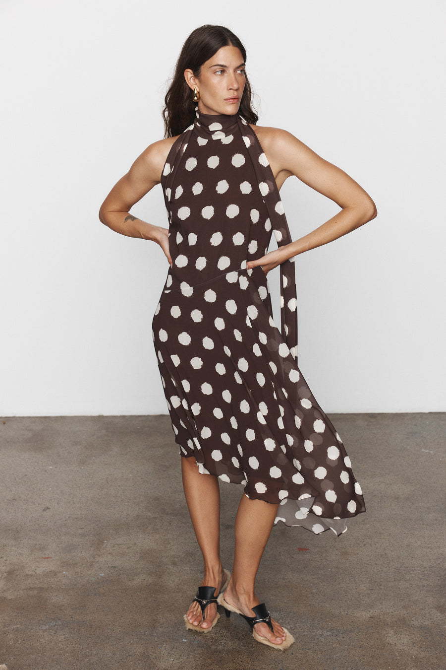 Linnea Dress Brown | Blanca