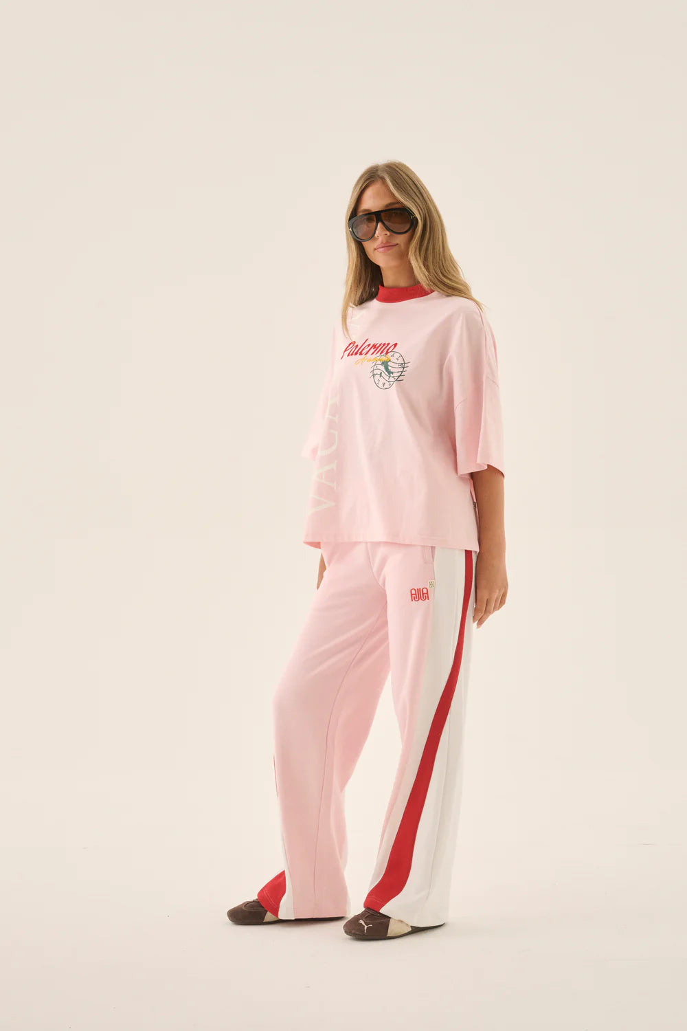 Vacanza Short Sleeve Tee - Ballet Pink | Araminta James