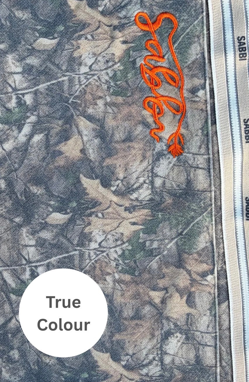 The Name Yourself Barrel Leg Trackpants - Tree Camo | Sabbi