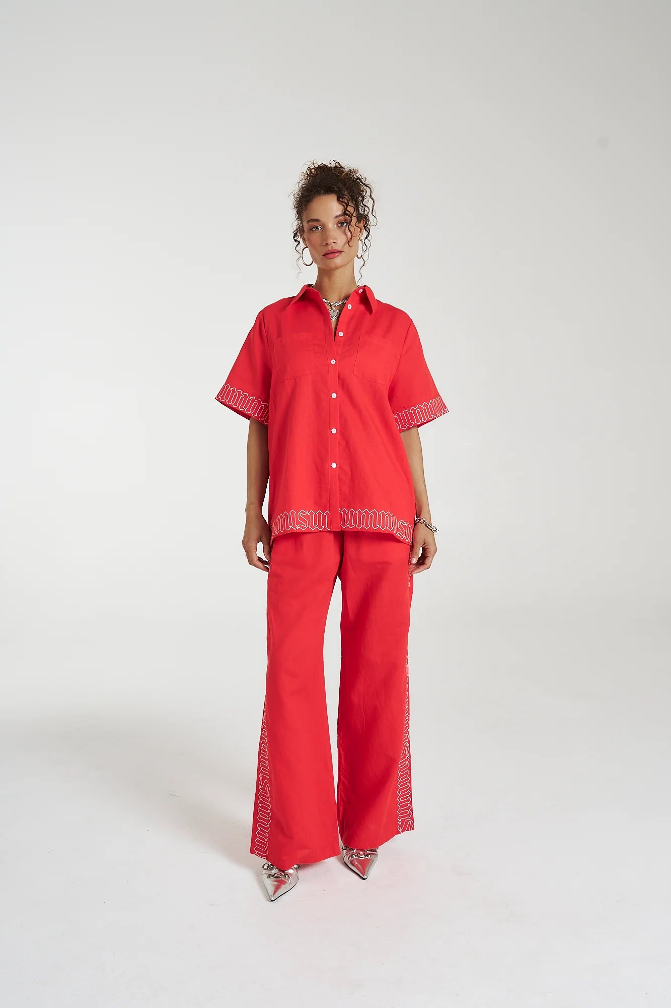 Big Linen Shirt Scarlet Summi | Summi Summi