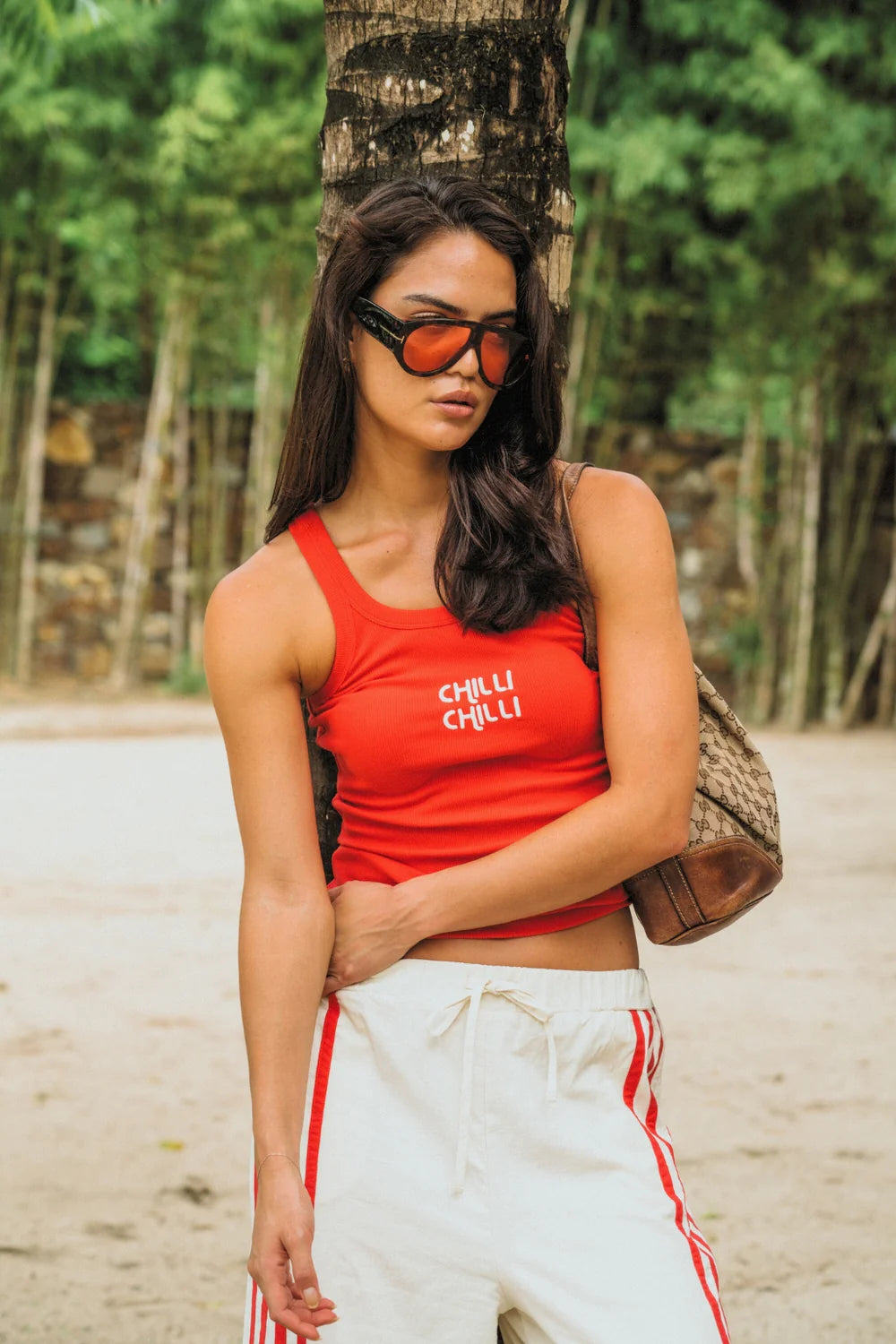 Chilli Knit Tank Poppy Red | Araminta James