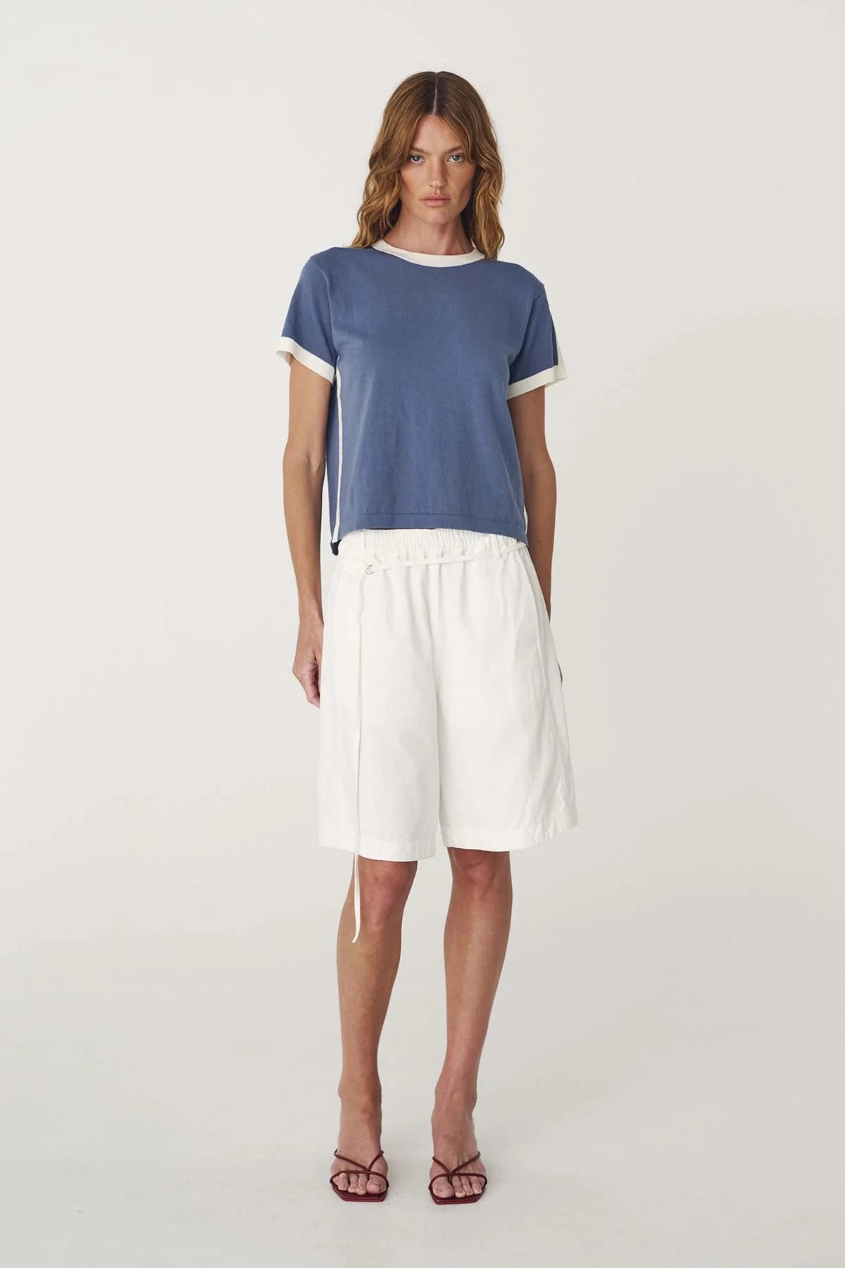 Maryanne Longline Shorts - Bone | ROWIE