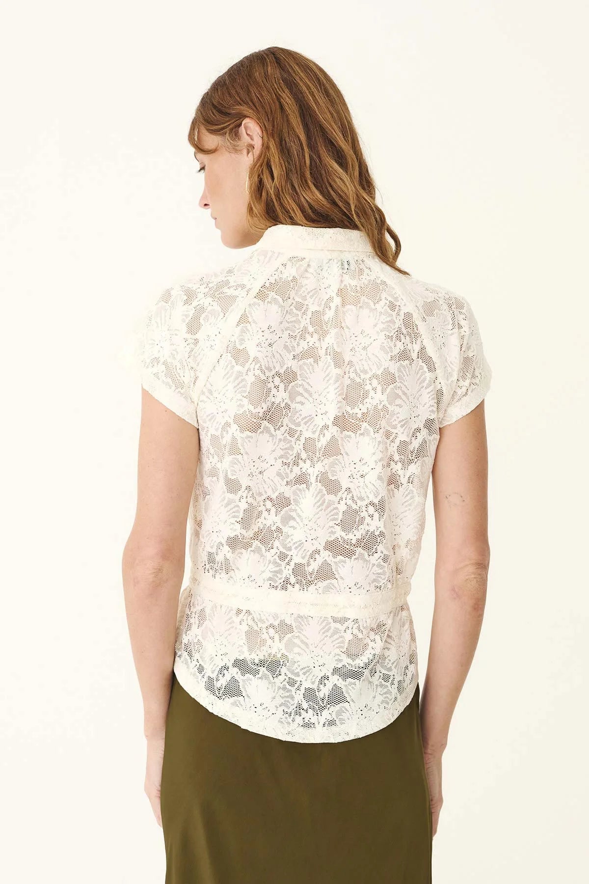Allie Lace Peplum Blouse | Rowie